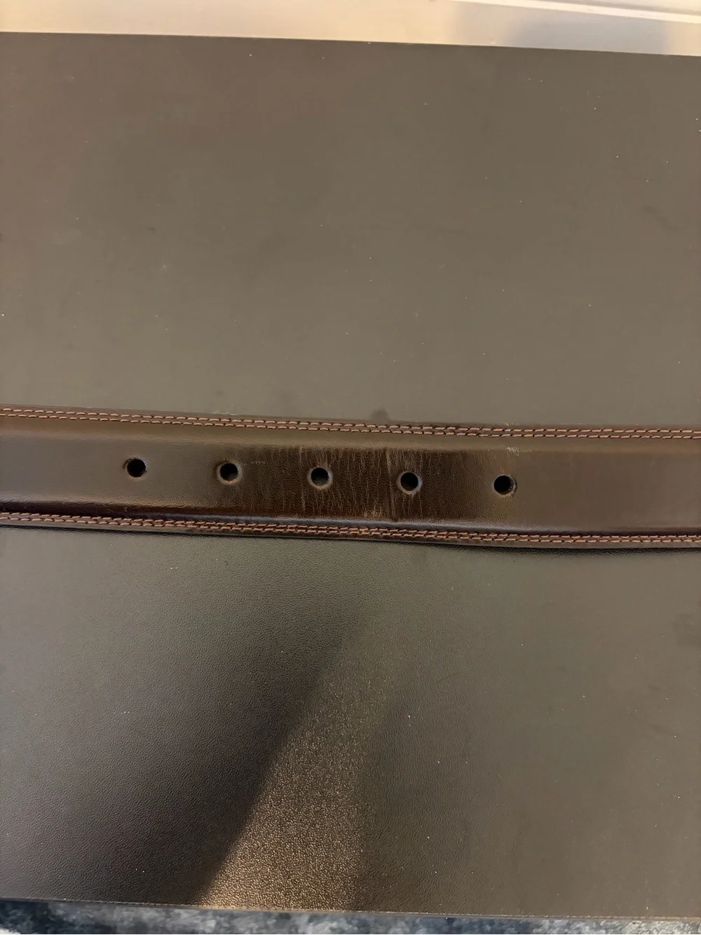 Johnston and Murphy Classic Brown Leather Men’s Belt
